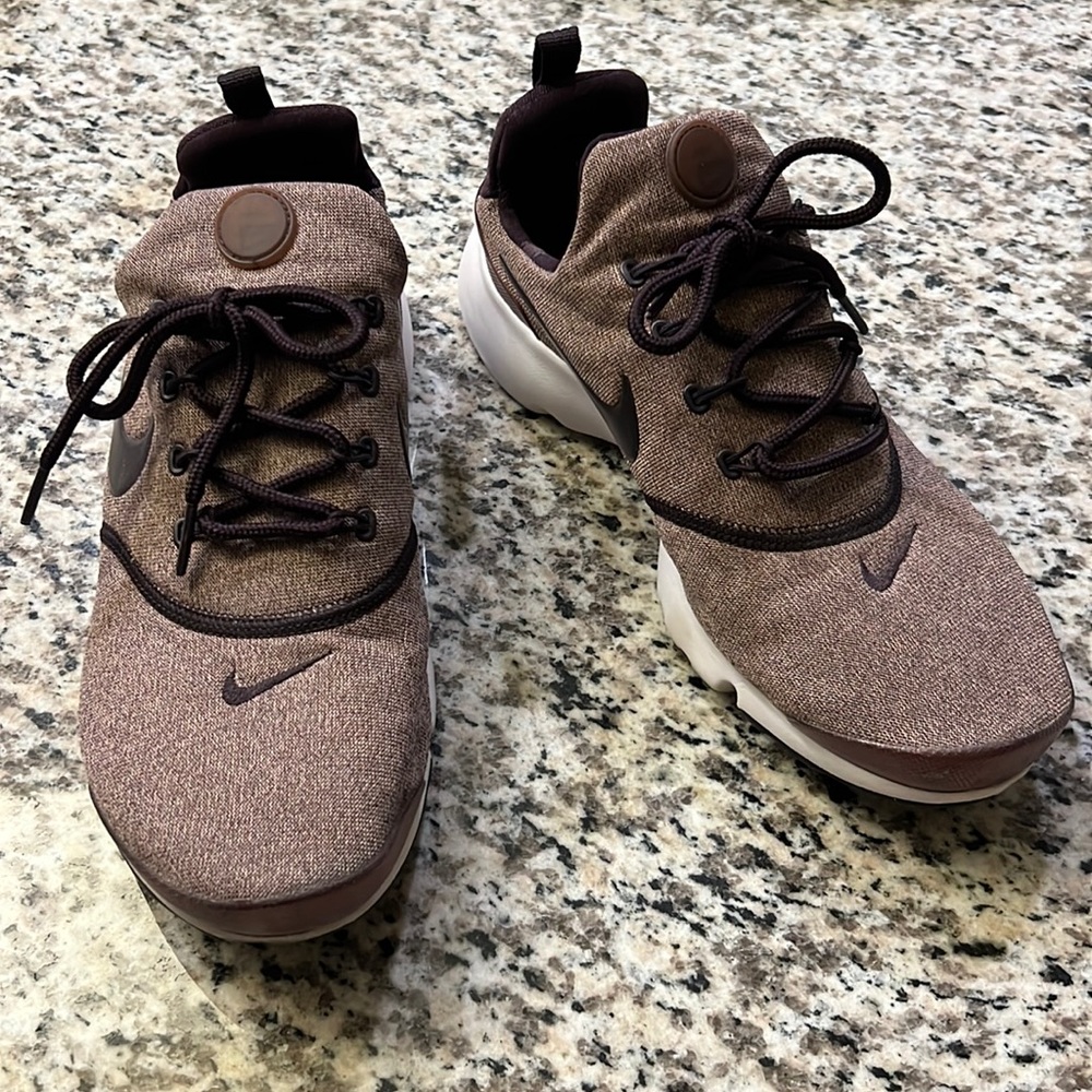 Nike Women’s Athletic Sneakers in Brown and White
